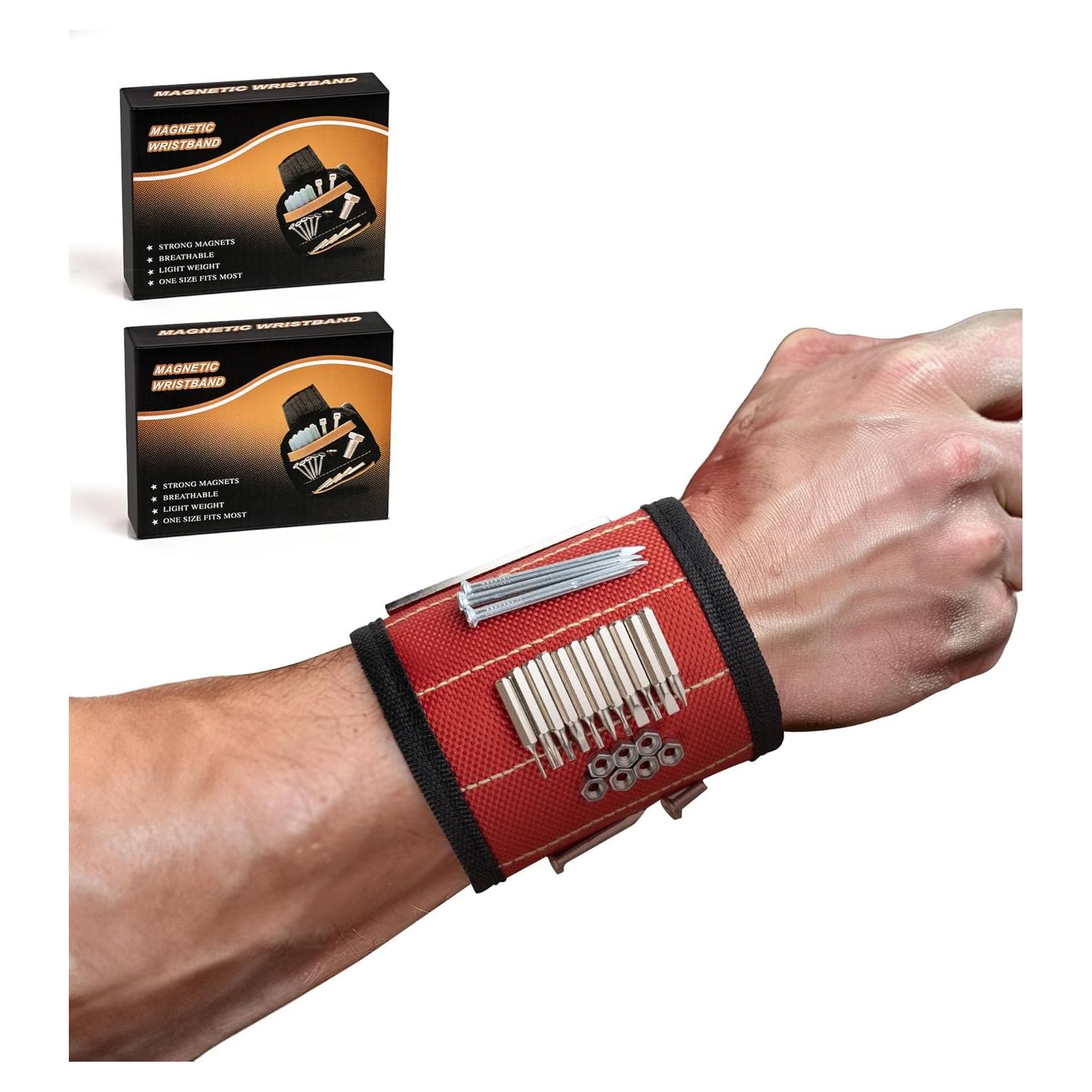 Paquete de 2 Pulseras Magnéticas Cioew Ayag para Herramientas