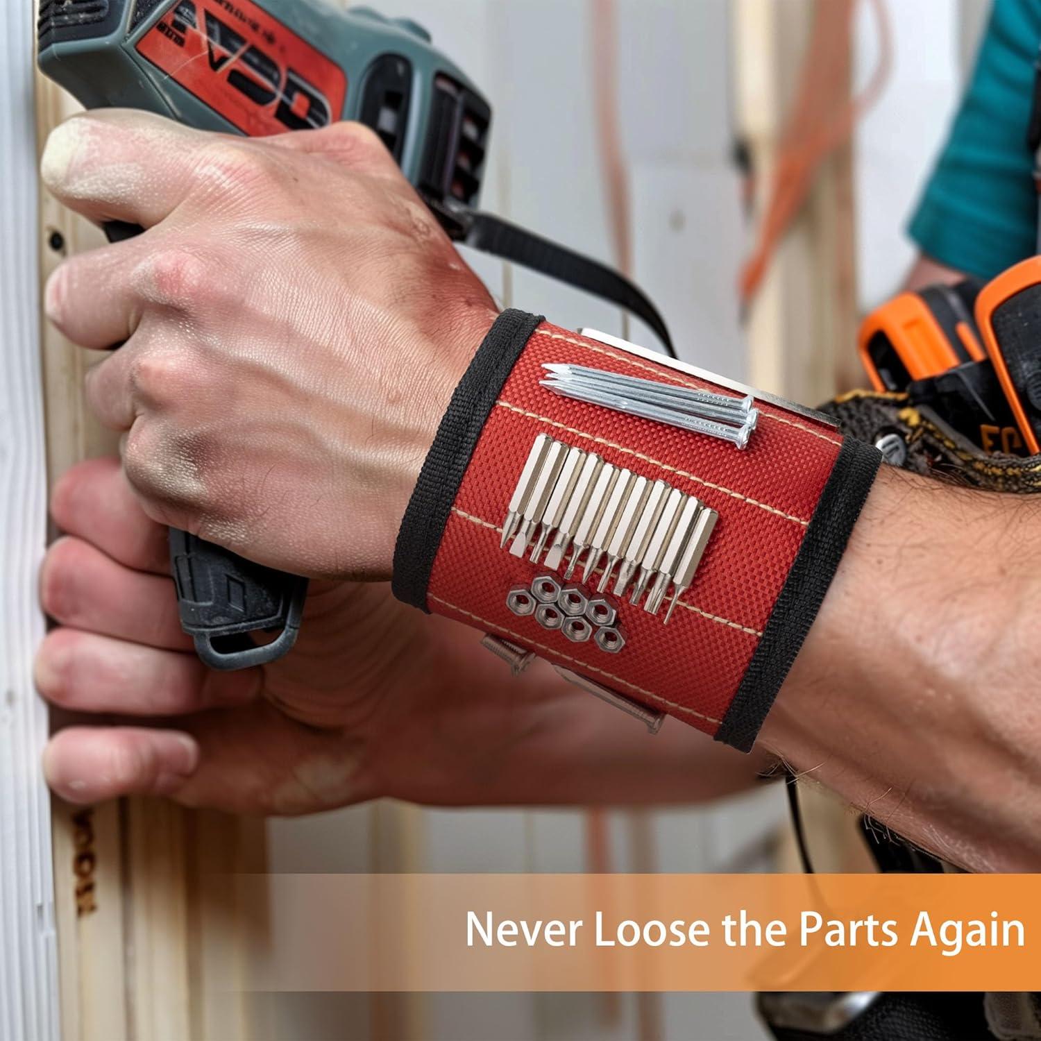 Paquete de 2 Pulseras Magnéticas Cioew Ayag para Herramientas