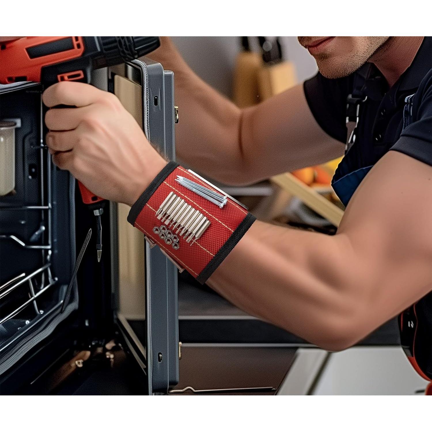 Paquete de 2 Pulseras Magnéticas Cioew Ayag para Herramientas