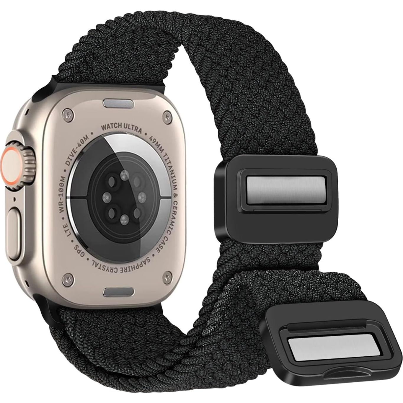 Banda Sport Nylon Ajustable MroTech para Apple Watch 42-49mm Negro