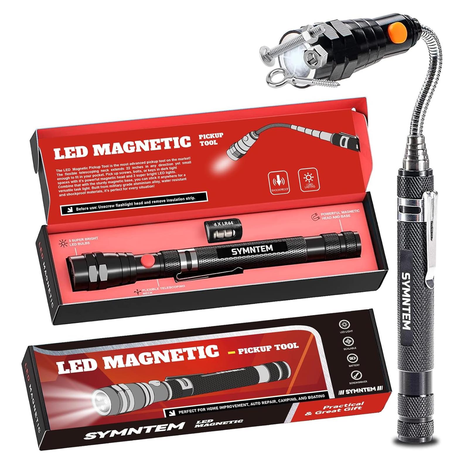 Herramienta de Recogida Magnética SYMNTEM con 3 Linternas LED