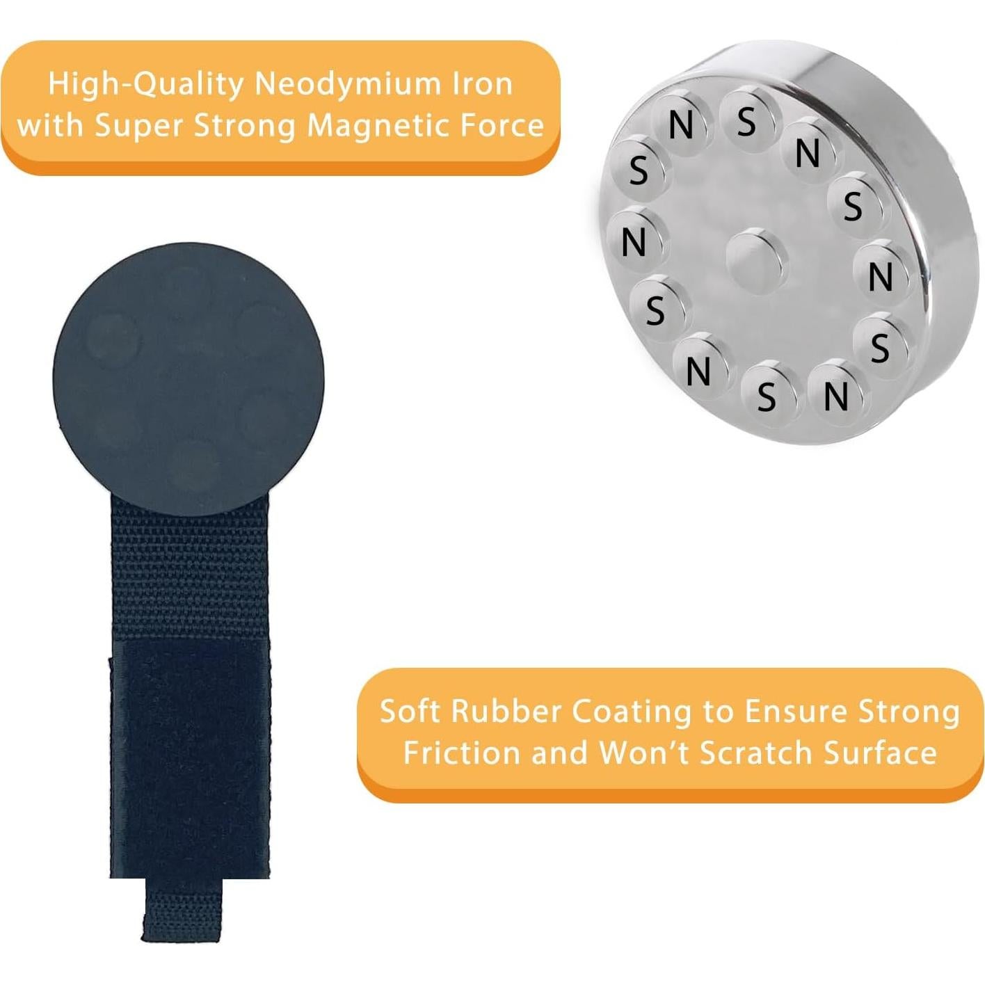 Gancho Magnético Juformin 8.8 cm Alta Resistencia 2 Pcs