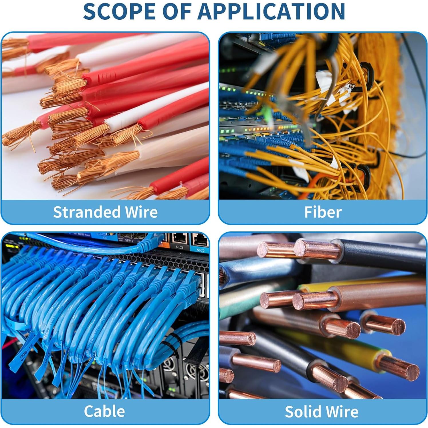 Pelacables KAIHAOWIN 5 Piezas con Bloqueo y Resortes 10-22 AWG