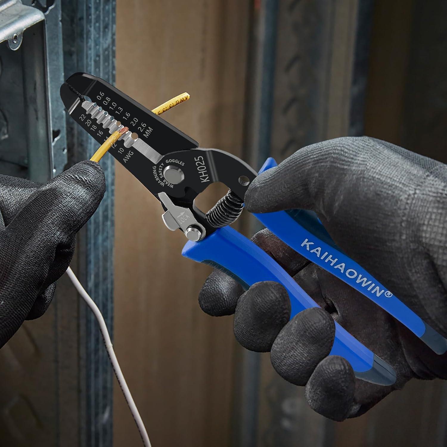 Pelacables KAIHAOWIN 5 Piezas con Bloqueo y Resortes 10-22 AWG