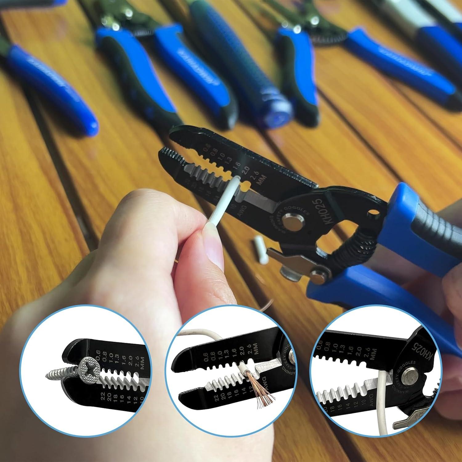 Pelacables KAIHAOWIN 5 Piezas con Bloqueo y Resortes 10-22 AWG