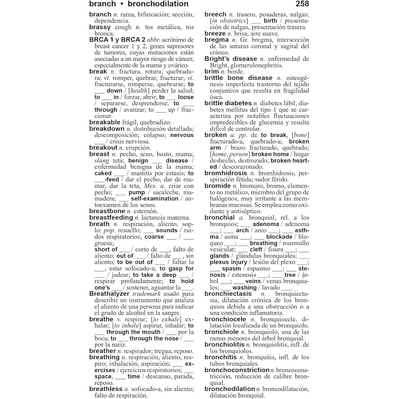 Merriam-Webster’s Spanish-English Medical Dictionary - Guide to Today’s Medical Language in English & Spanish (English and Spanish Edition)