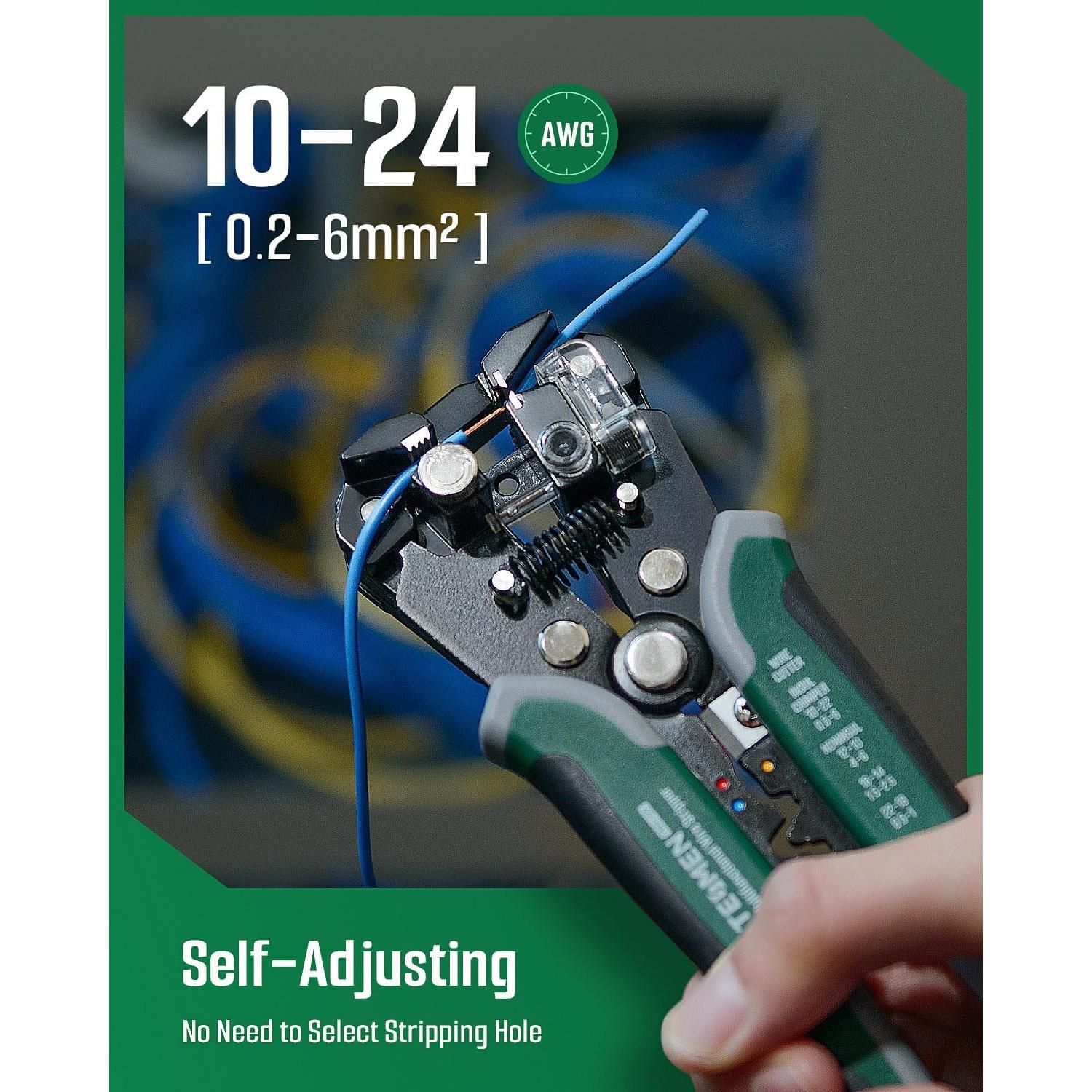 Pelacables Automático TESMEN TWS-322 4-en-1 con Detección de Voltaje