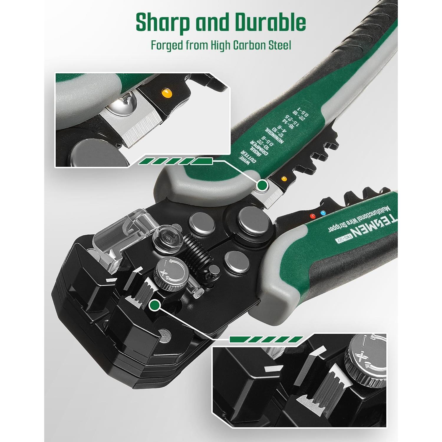 Pelacables Automático TESMEN TWS-322 4-en-1 con Detección de Voltaje