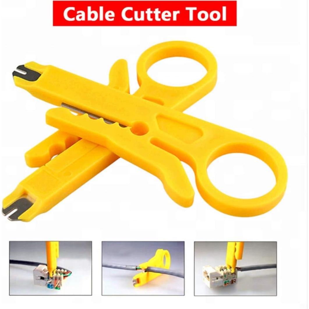 Paquete de 6 peladores de cables OLIREXD amarillos Cat5e