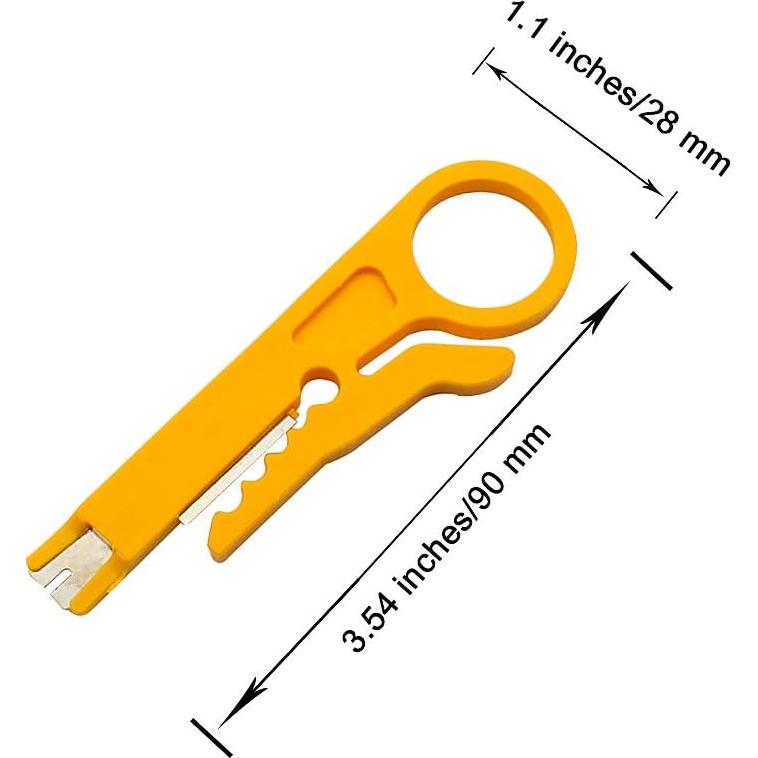 Paquete de 6 peladores de cables OLIREXD amarillos Cat5e