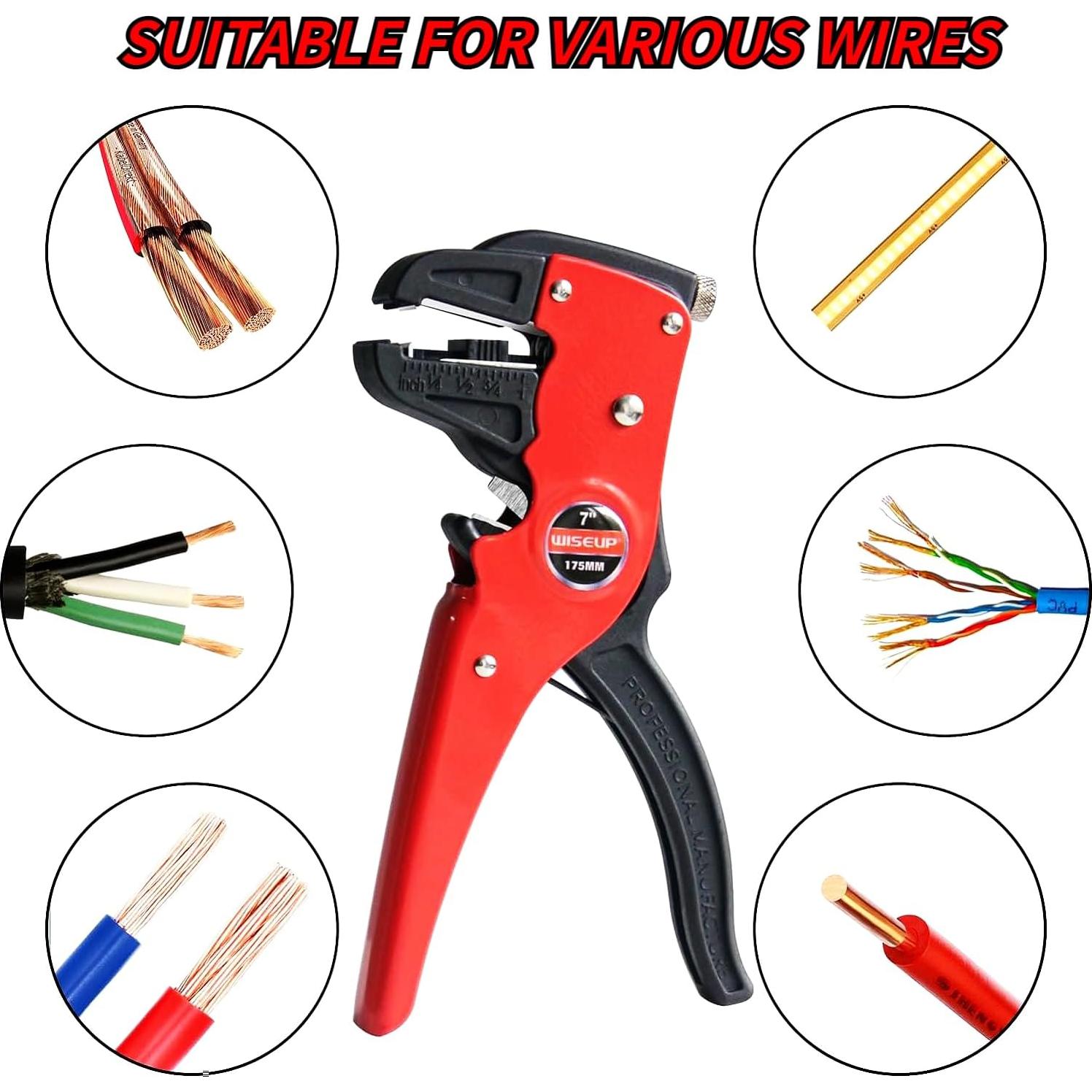 WISEUP Destripador y Cortador de Cables Automático 2 en 1 20mm