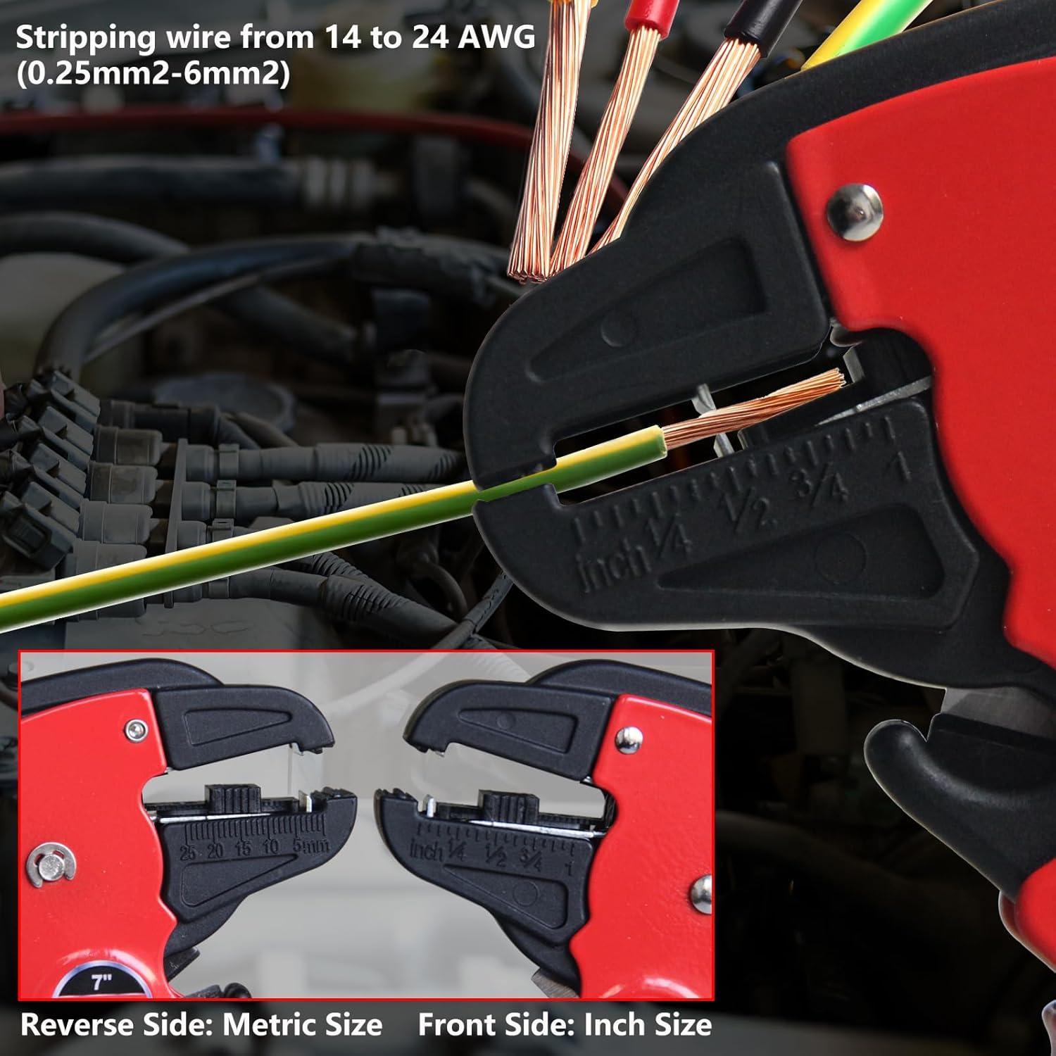 WISEUP Destripador y Cortador de Cables Automático 2 en 1 20mm