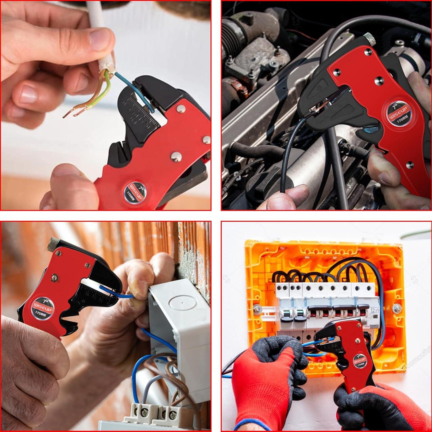 WISEUP Destripador y Cortador de Cables Automático 2 en 1 20mm