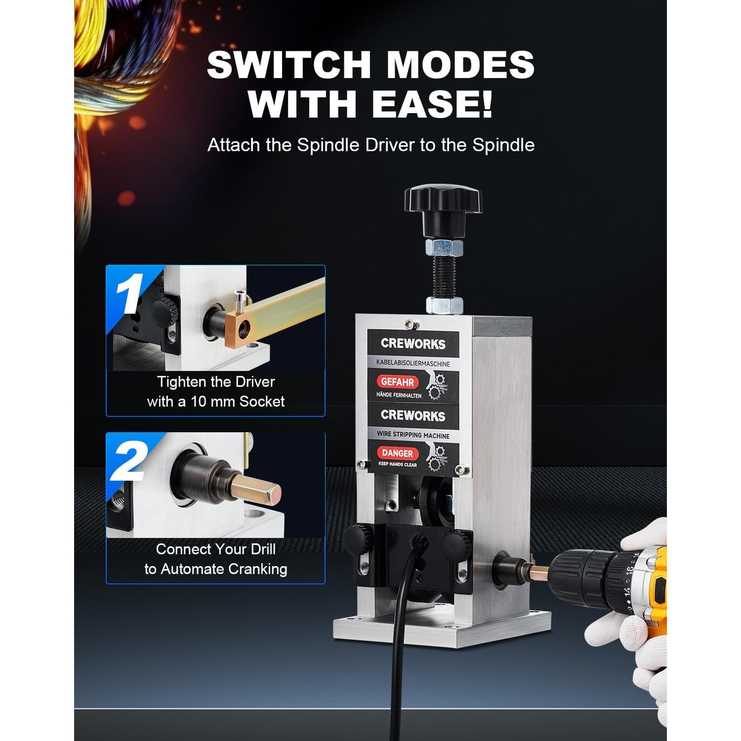Desforradora Manual de Cables CREWORKS WSMSD2501 1.5-25mm