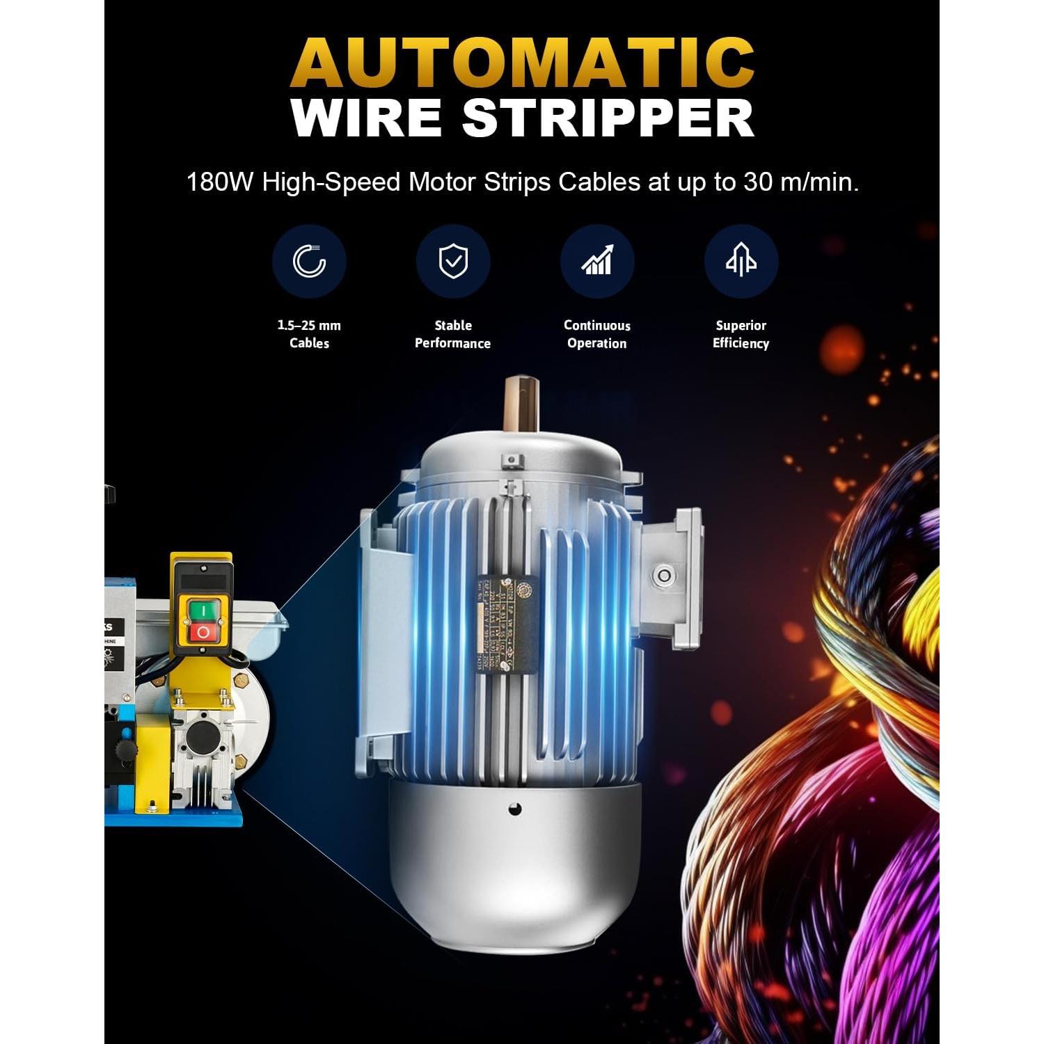 Máquina Desforradora de Cables CREWORKS 1.5-25 mm 180W