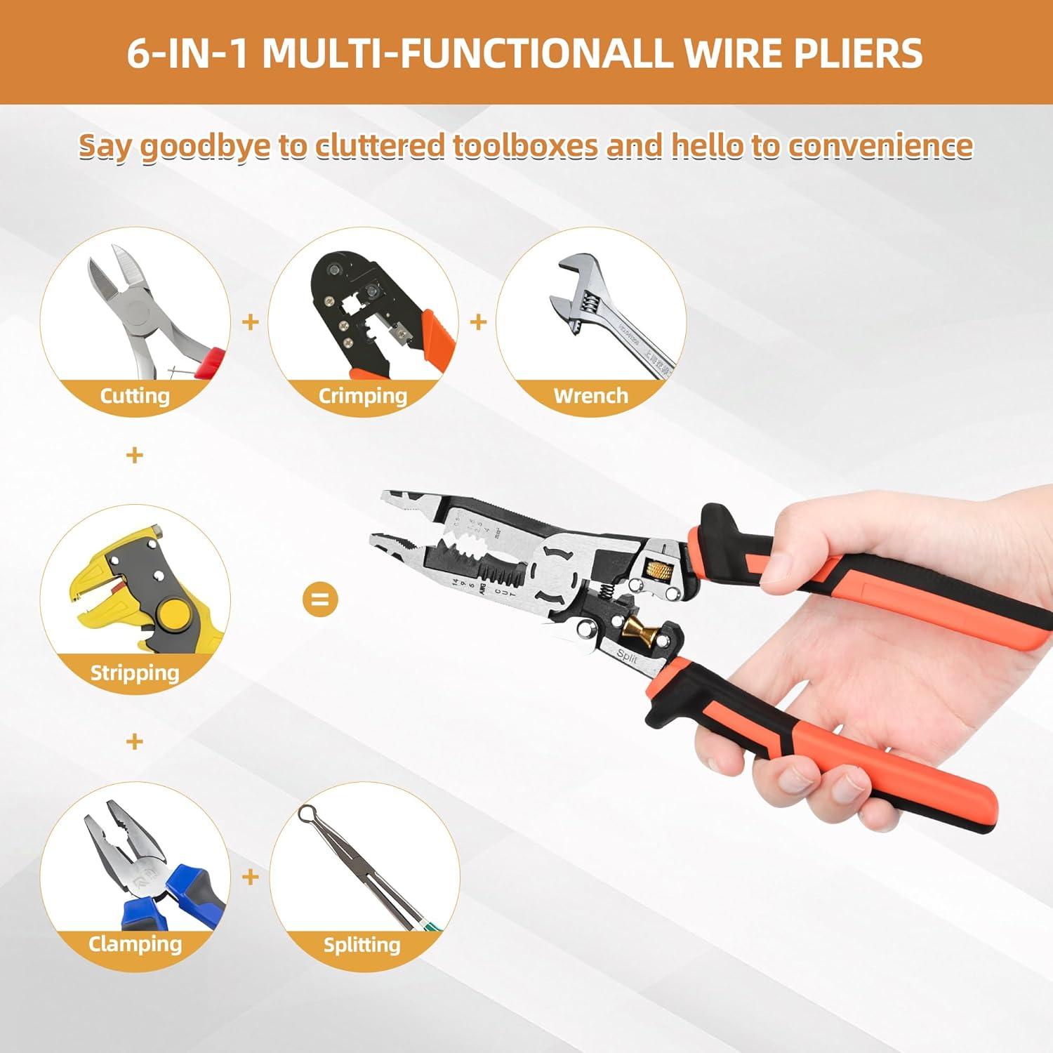 Herramienta Multifuncional Pelacables Crimpadora Nuaoi WS-9