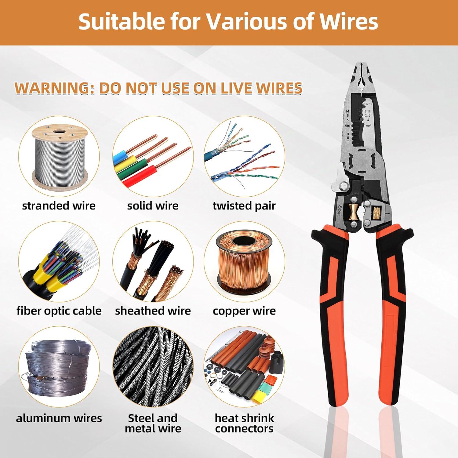 Herramienta Multifuncional Pelacables Crimpadora Nuaoi WS-9