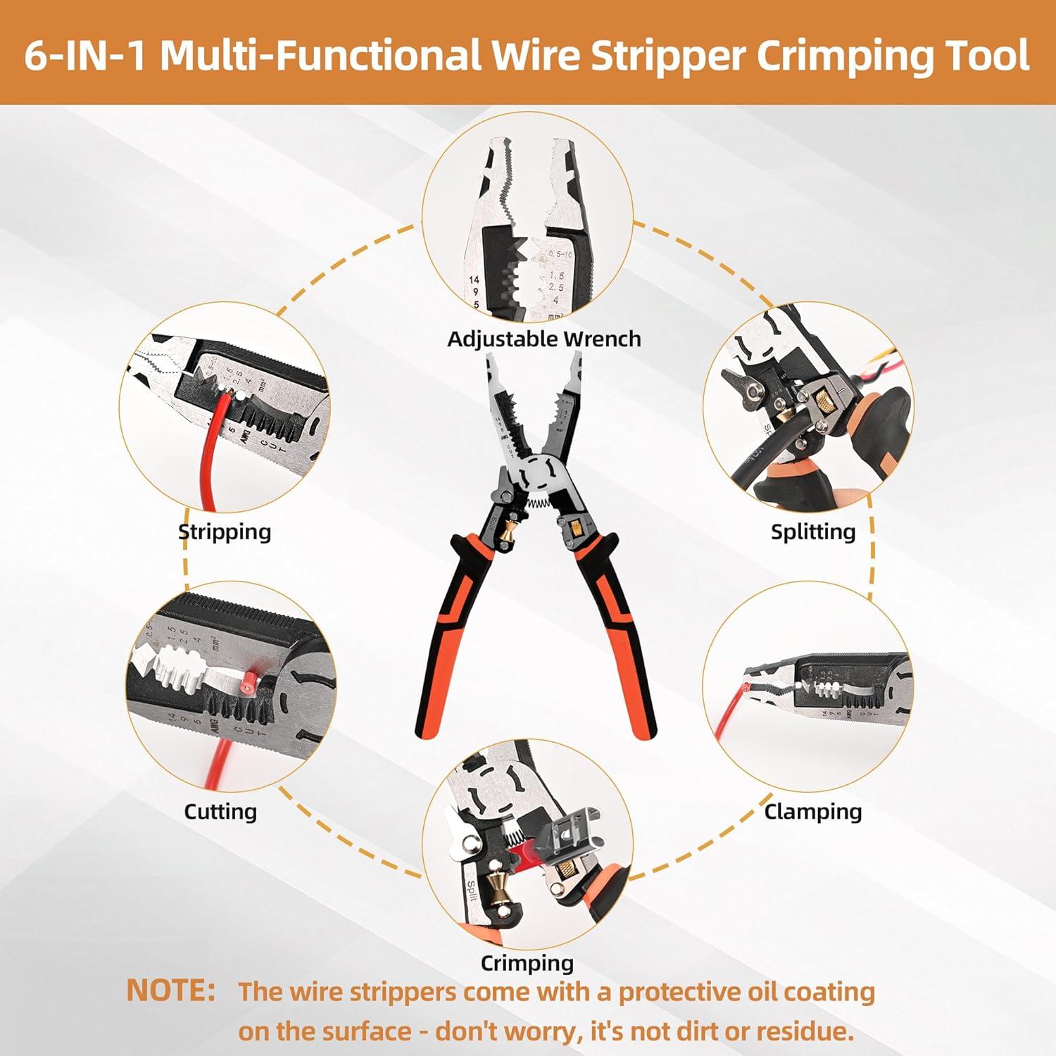 Herramienta Multifuncional Pelacables Crimpadora Nuaoi WS-9