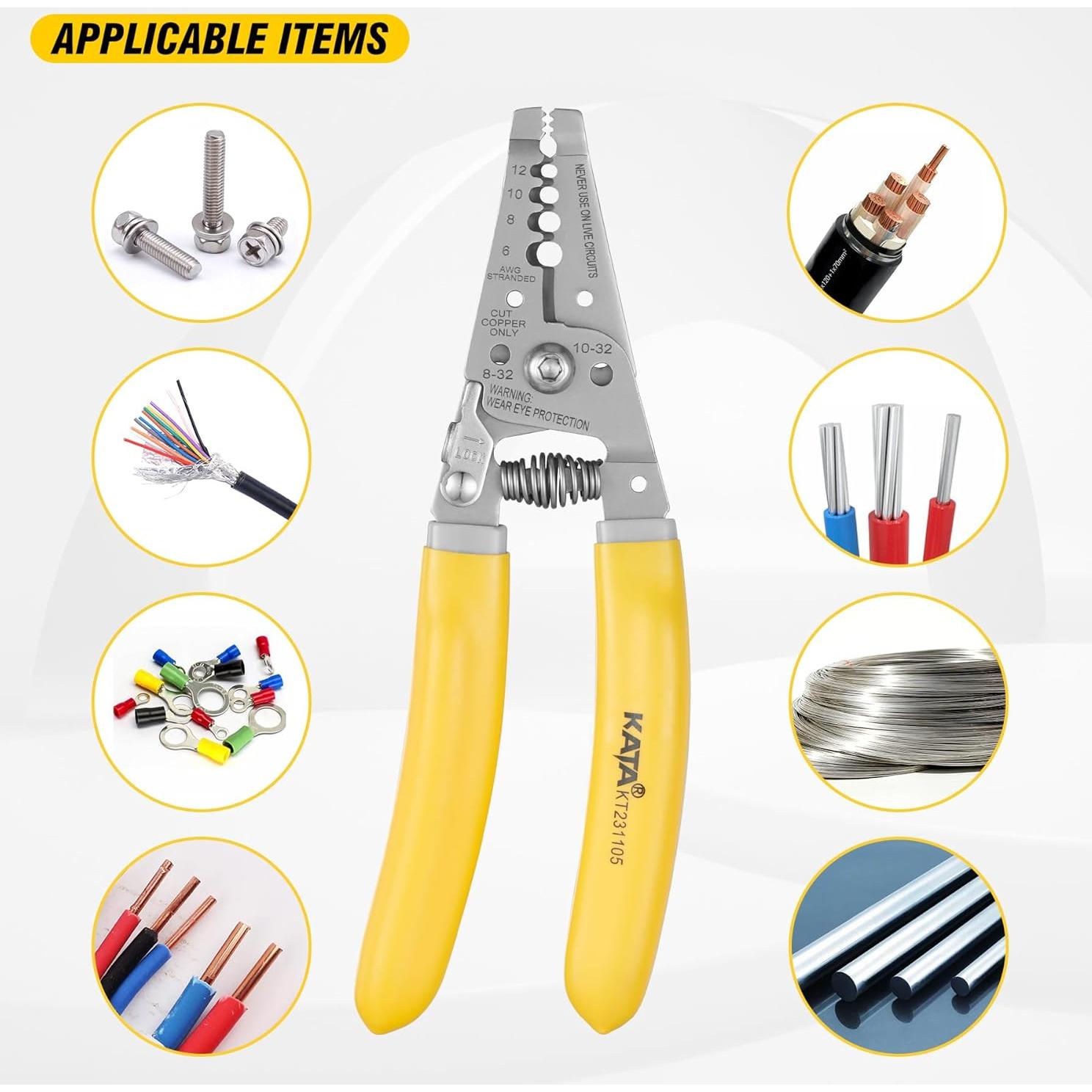 Pelacables KATA 4-12 AWG, Cortador y Crimpadora Ergonómica