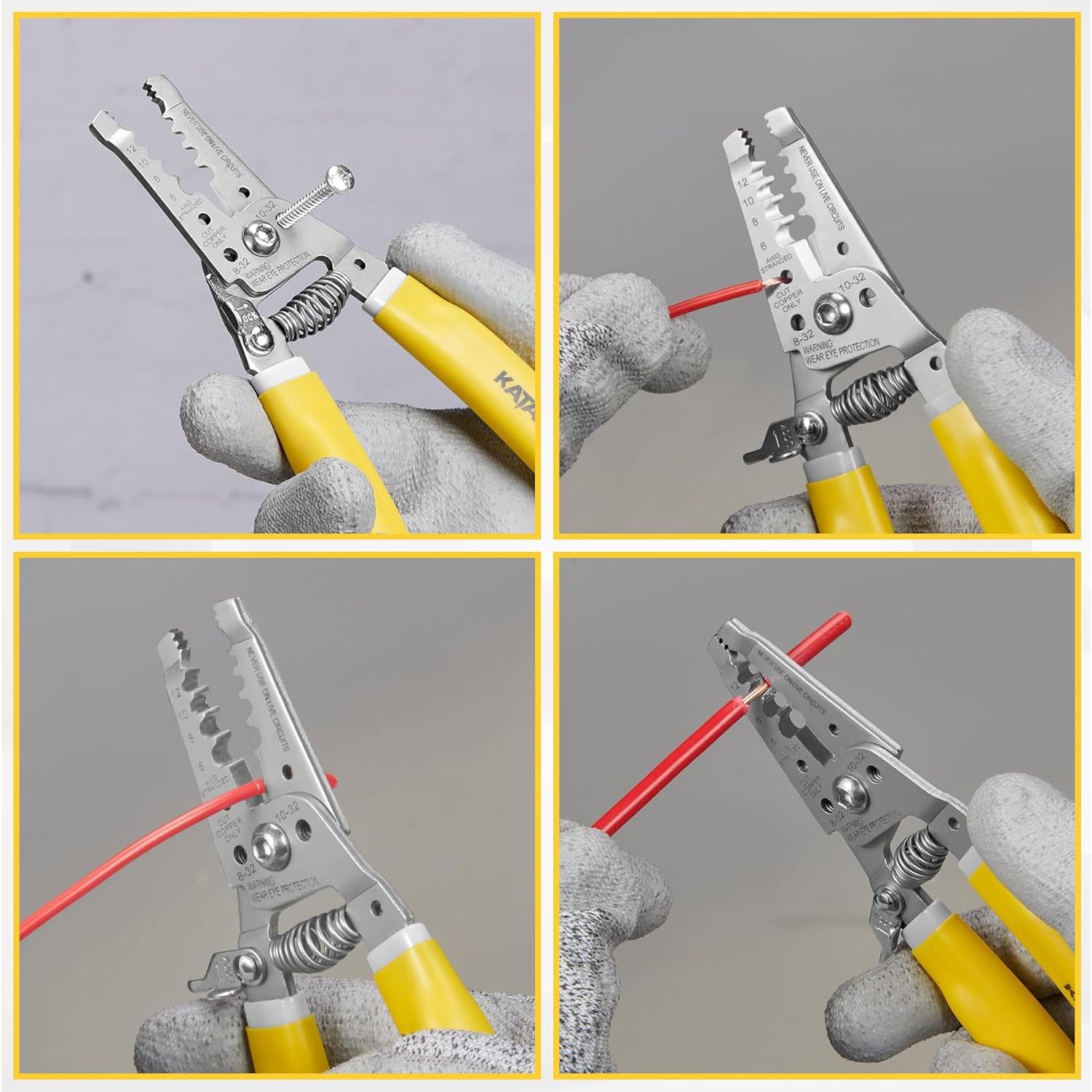 Pelacables KATA 4-12 AWG, Cortador y Crimpadora Ergonómica