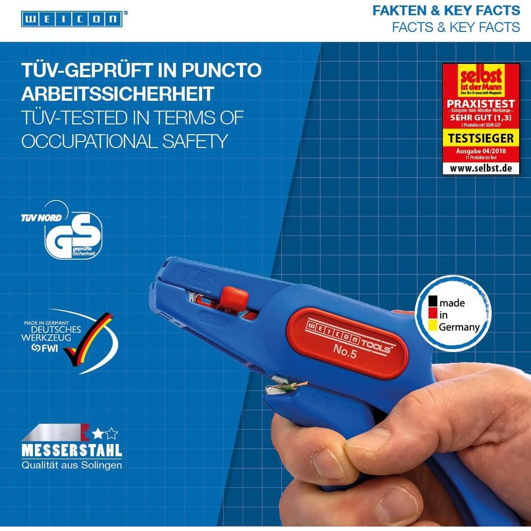 Pelacables Automático WEICON No. 5 | Ajustable 0.2-6.0 mm²