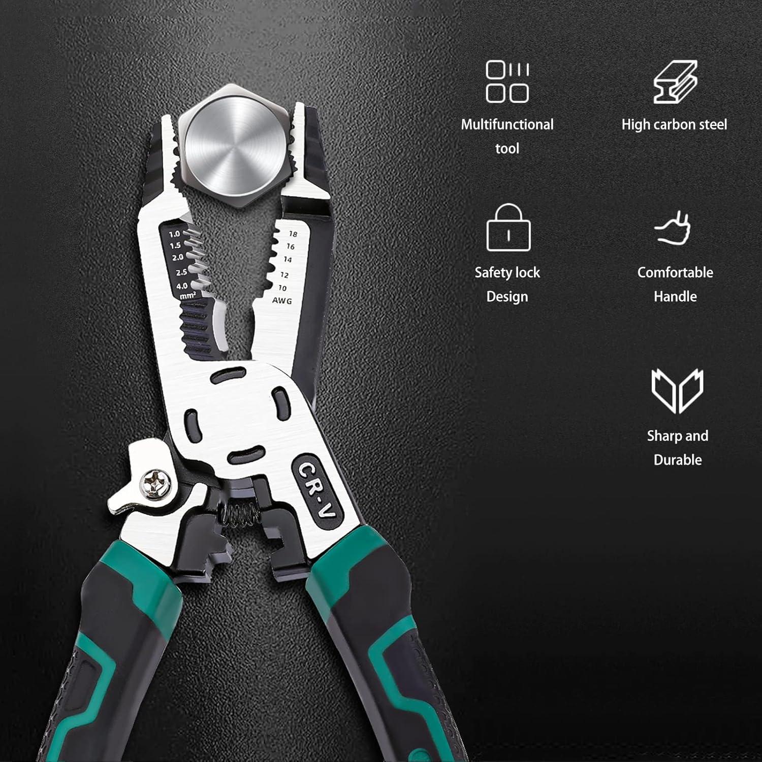 Herramienta Desforradora 10-en-1 Groword, Alicate Multifuncional