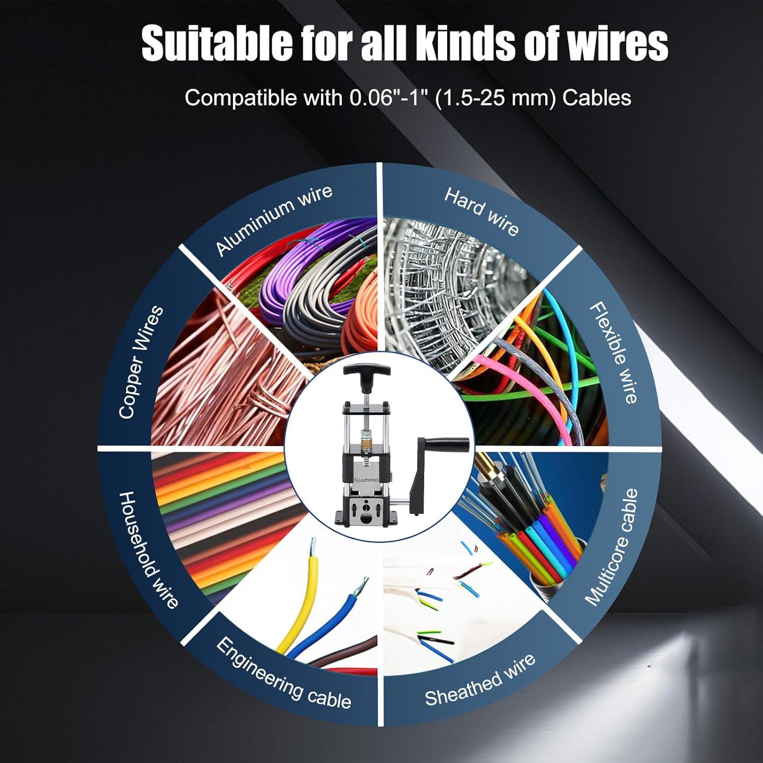 Máquina Desforradora de Cables HAOYOO HY-005-1 Manual y Taladro