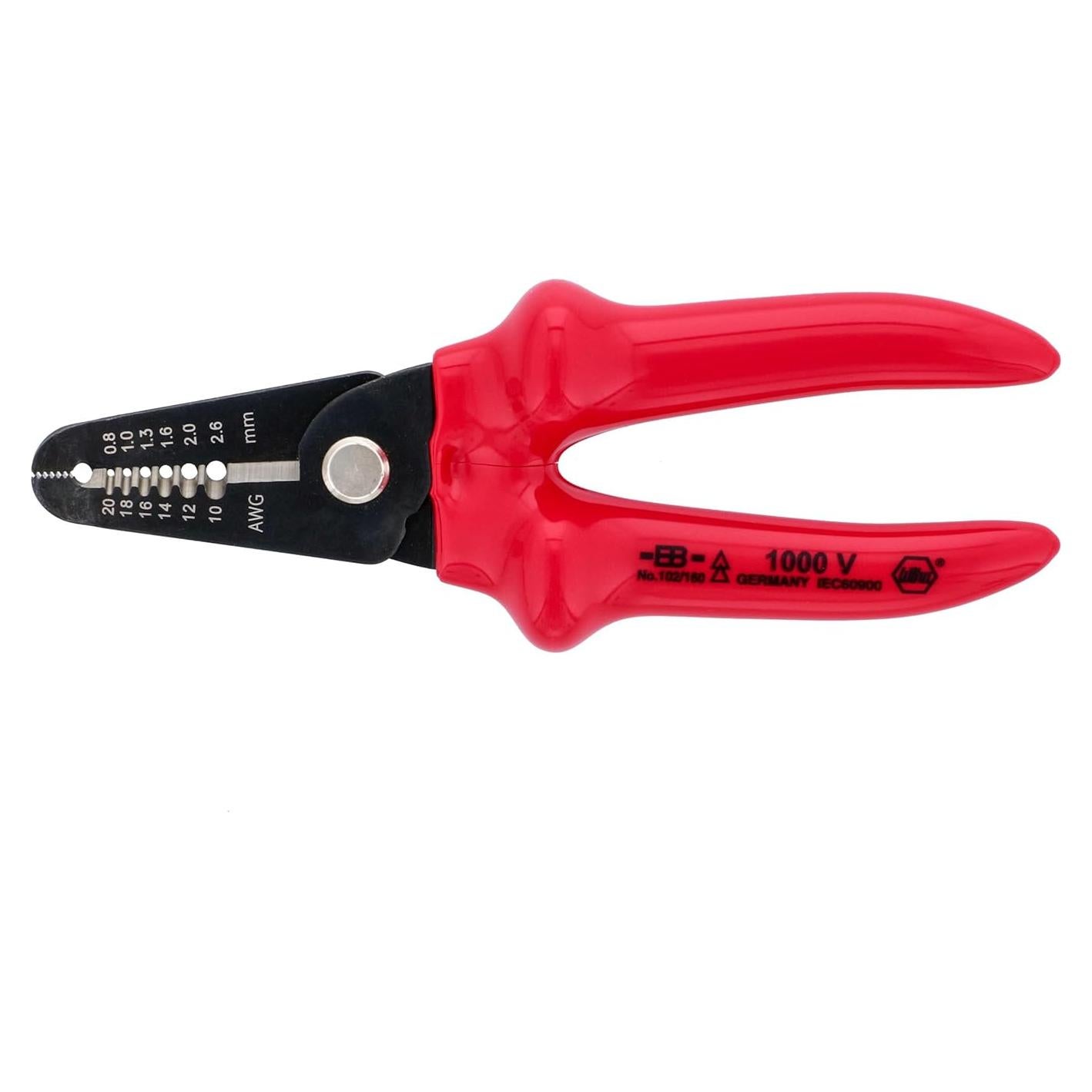 Alicates de Pelar Aislados Wiha 10250 10-20 AWG 16 cm