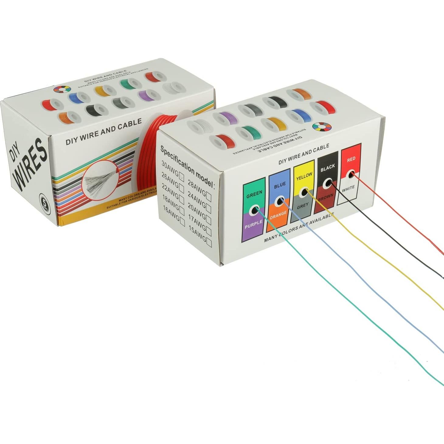 Cable de Silicona Flexible BOJACK 30AWG 50m 5 Colores con Pelacables