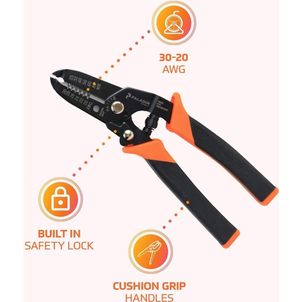 Desforradora y Cortadora de Alambre Paladin PA1118 30-20 AWG