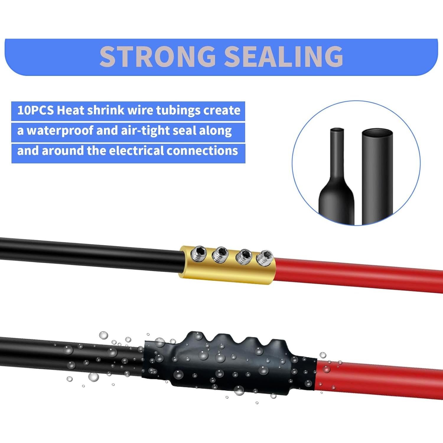 Kit de Conectores de Cable 6 AWG Onfunlee 10 Pcs 80A