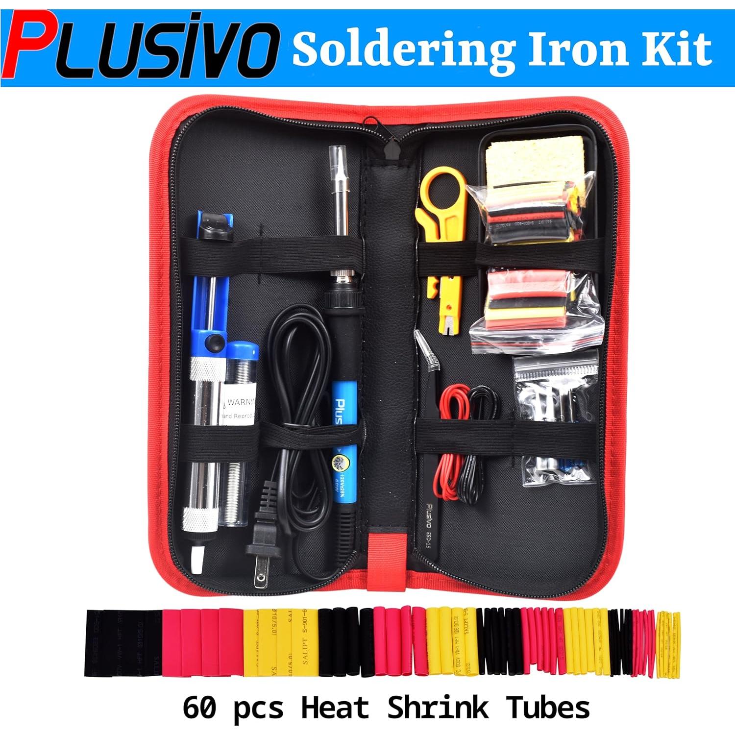 Kit de Soldador Plusivo 60W con Temperatura Ajustable 14 en 1