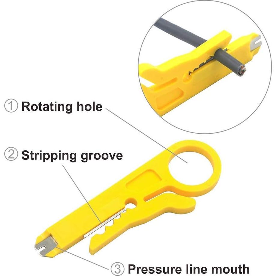 Soporte de Herramienta de Golpe VCE con Cortador de Cables RJ45