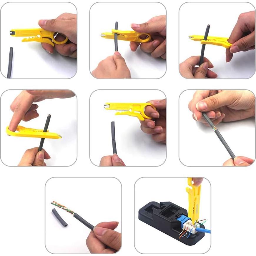 Soporte de Herramienta de Golpe VCE con Cortador de Cables RJ45