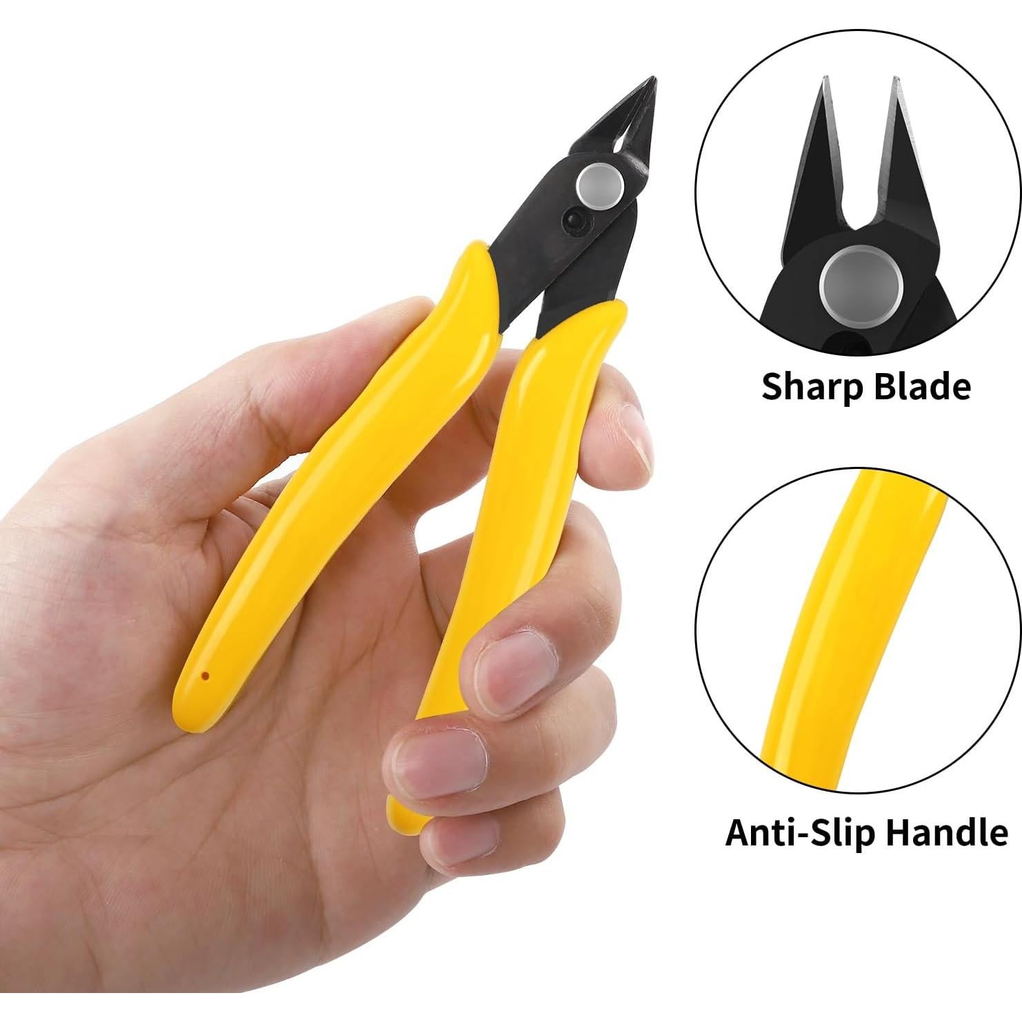 Cortadores Diagonales HongWay 5pcs 12.7cm Amarillo Ergonómico