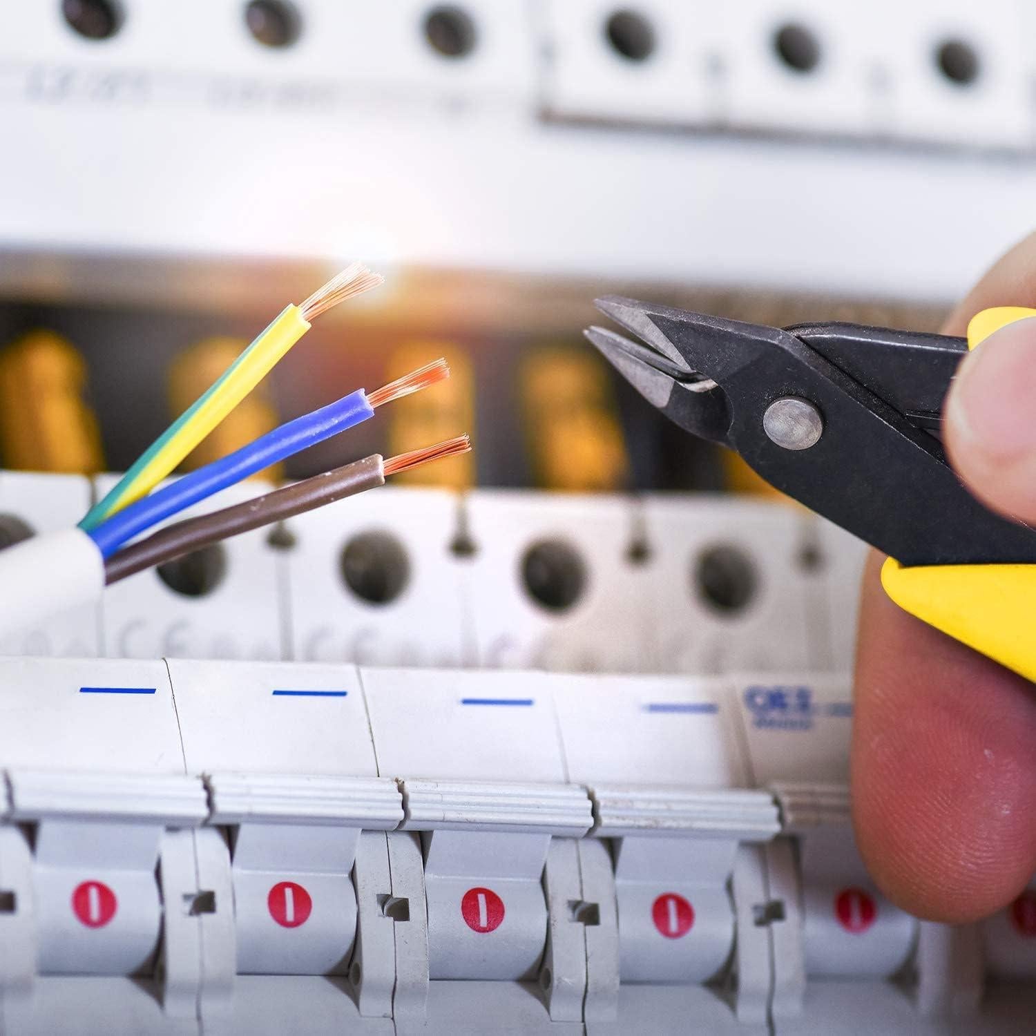 Cortadores Diagonales HongWay 5pcs 12.7cm Amarillo Ergonómico