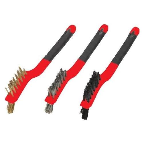Conjunto de cepillos de alambre mini Warner 3 piezas nylon acero latón