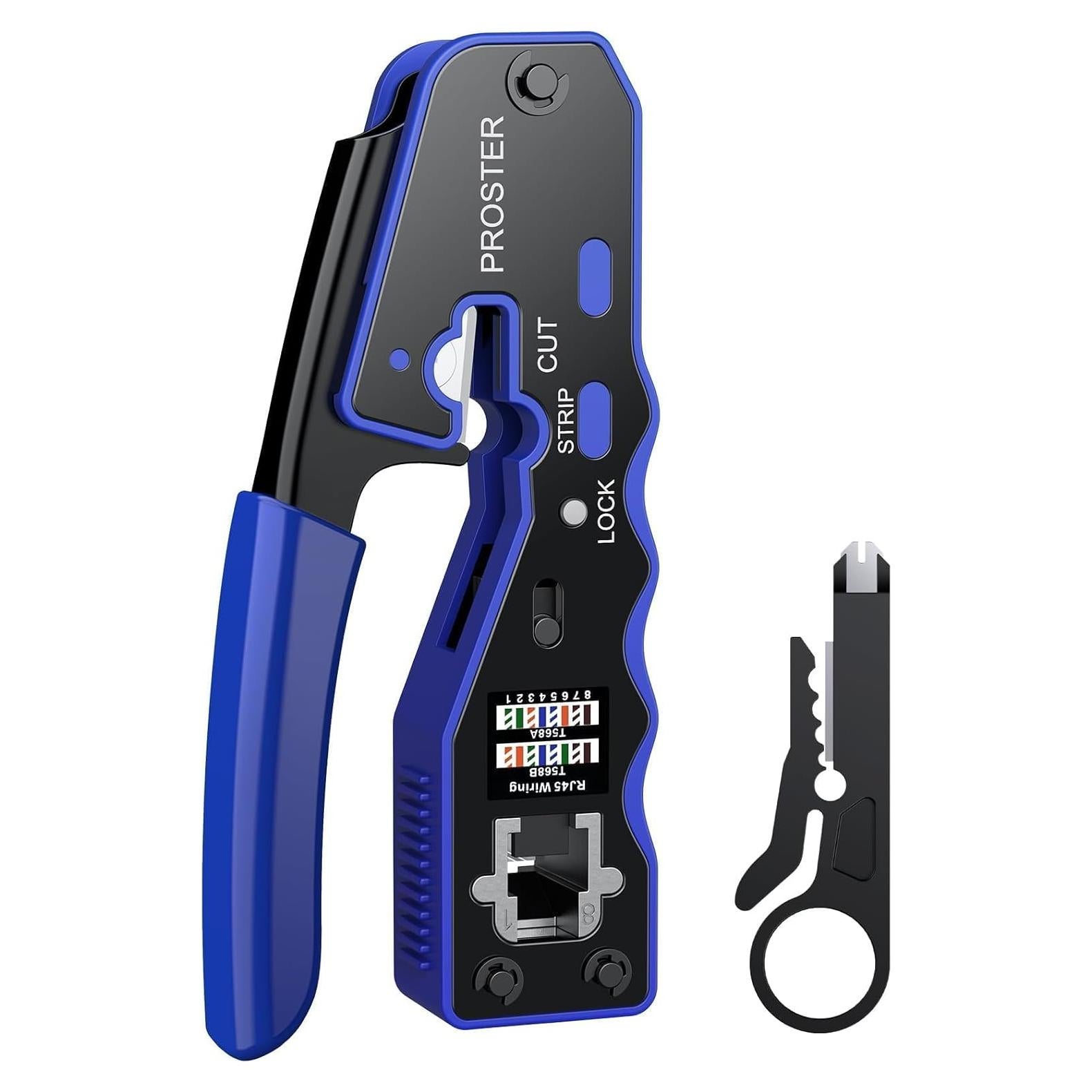 Herramienta de Crimpado RJ45 Proster PST235 - Kit Completo con Probador