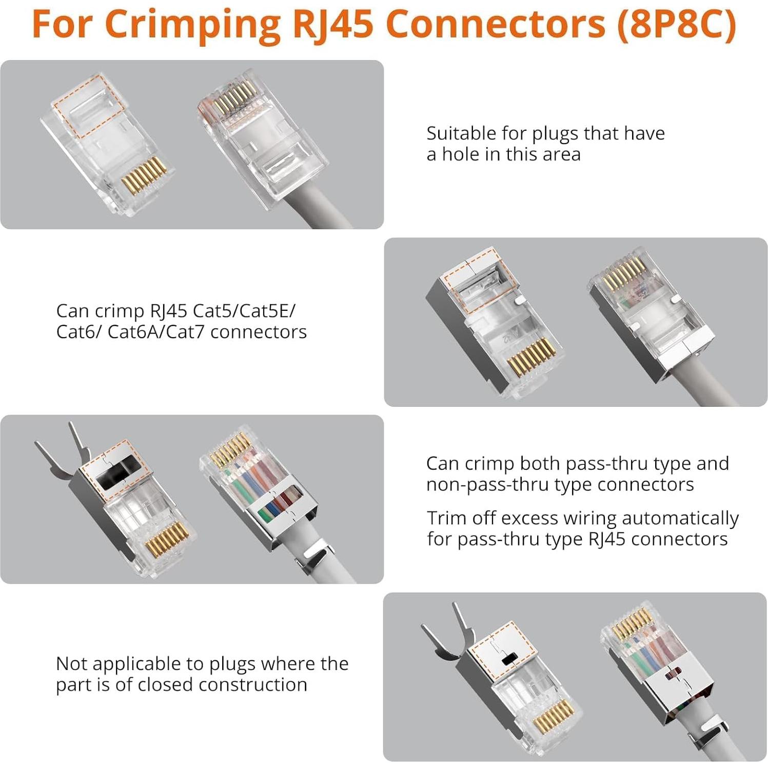 Herramienta de Crimpado RJ45 Proster PST235 - Kit Completo con Probador