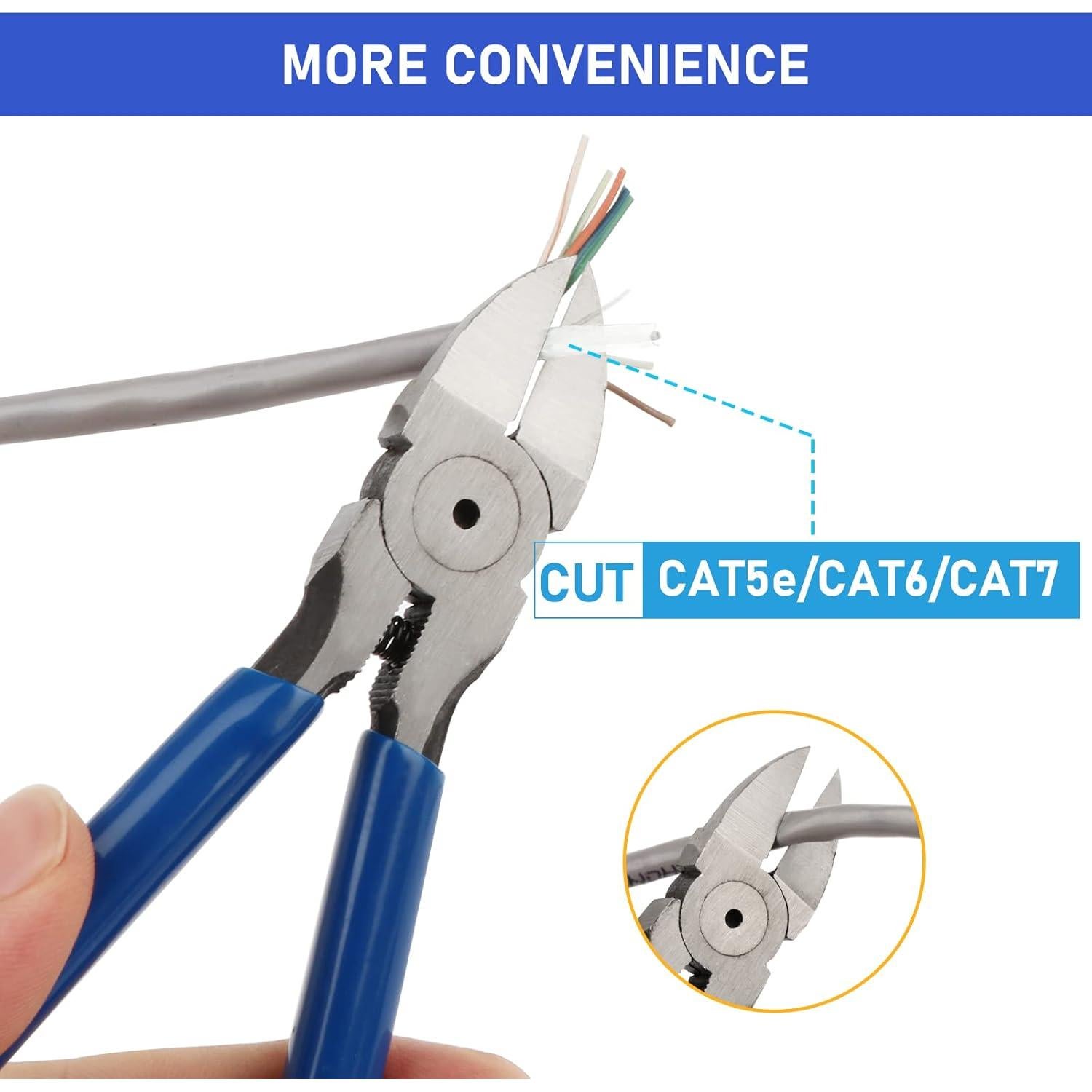 Kit de Herramientas de Crimpado RJ45 YWNEGWE con 20 Conectores Cat6