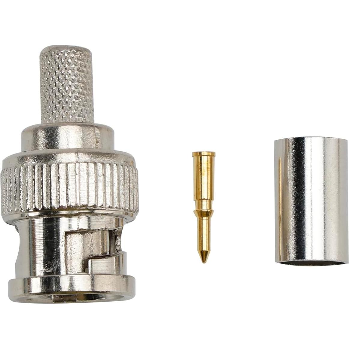 Conector Crimpado BNC Macho Areyourshop + Kit Herramientas