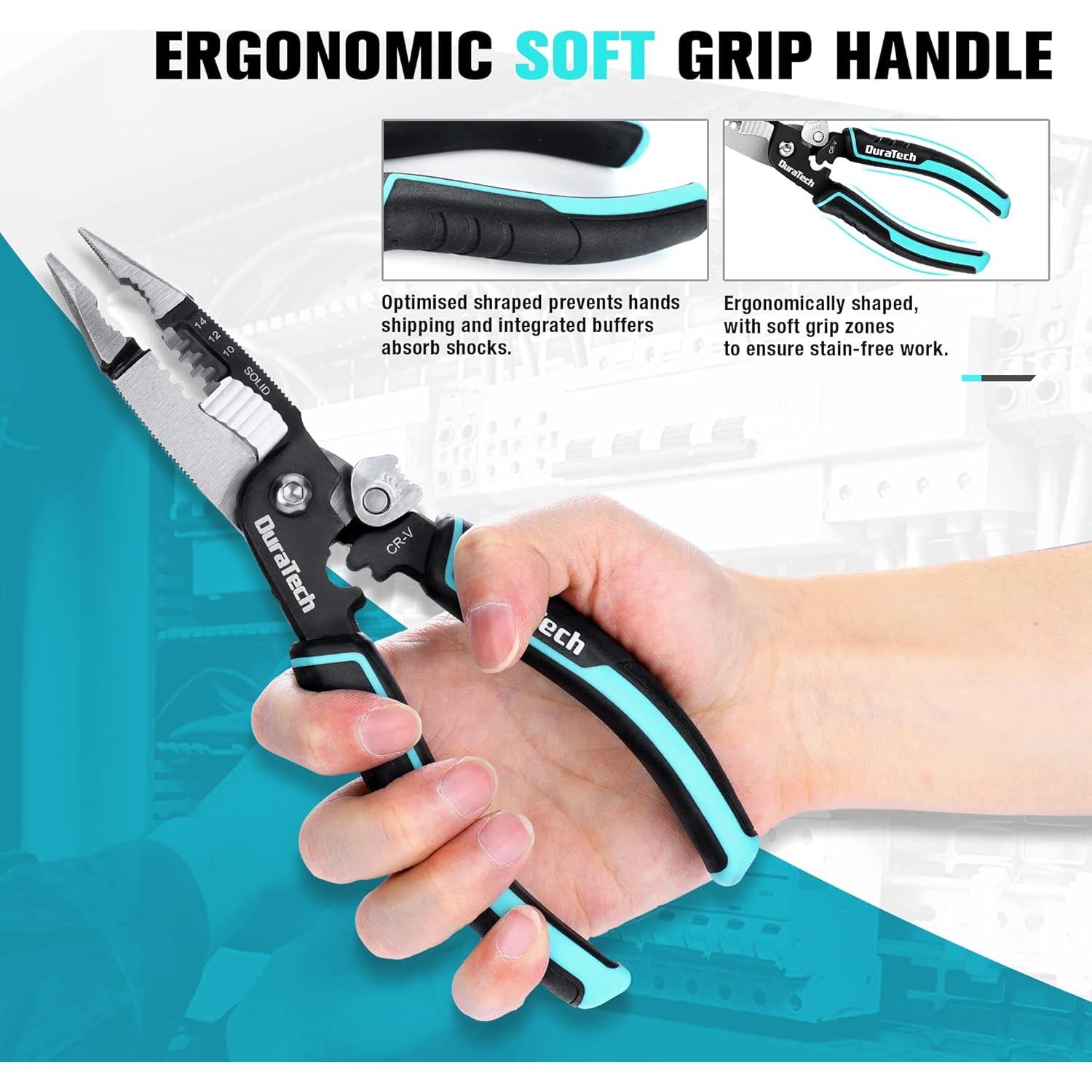 DURATECH Alicates Multifuncionales 5-en-1 20.32 cm Cr-V