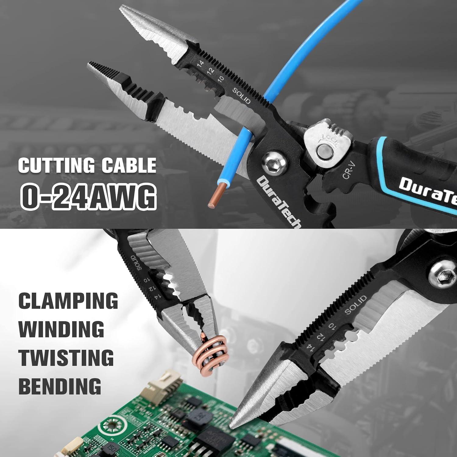 DURATECH Alicates Multifuncionales 5-en-1 20.32 cm Cr-V