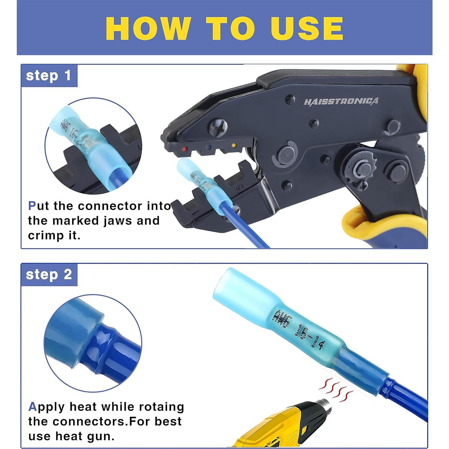 Herramienta de Crimpado Haisstronica HS-8327 + 200 Conectores