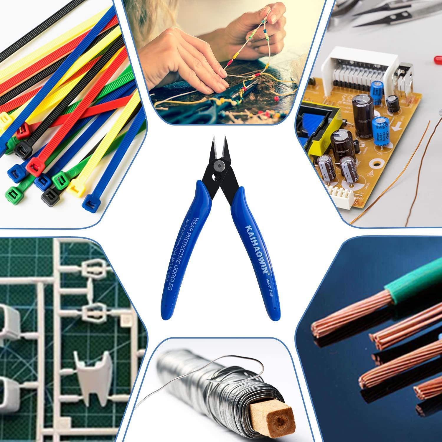 Cortadores de Alambre KAIHAOWIN 5" (12.7 cm) 2 Piezas Azul