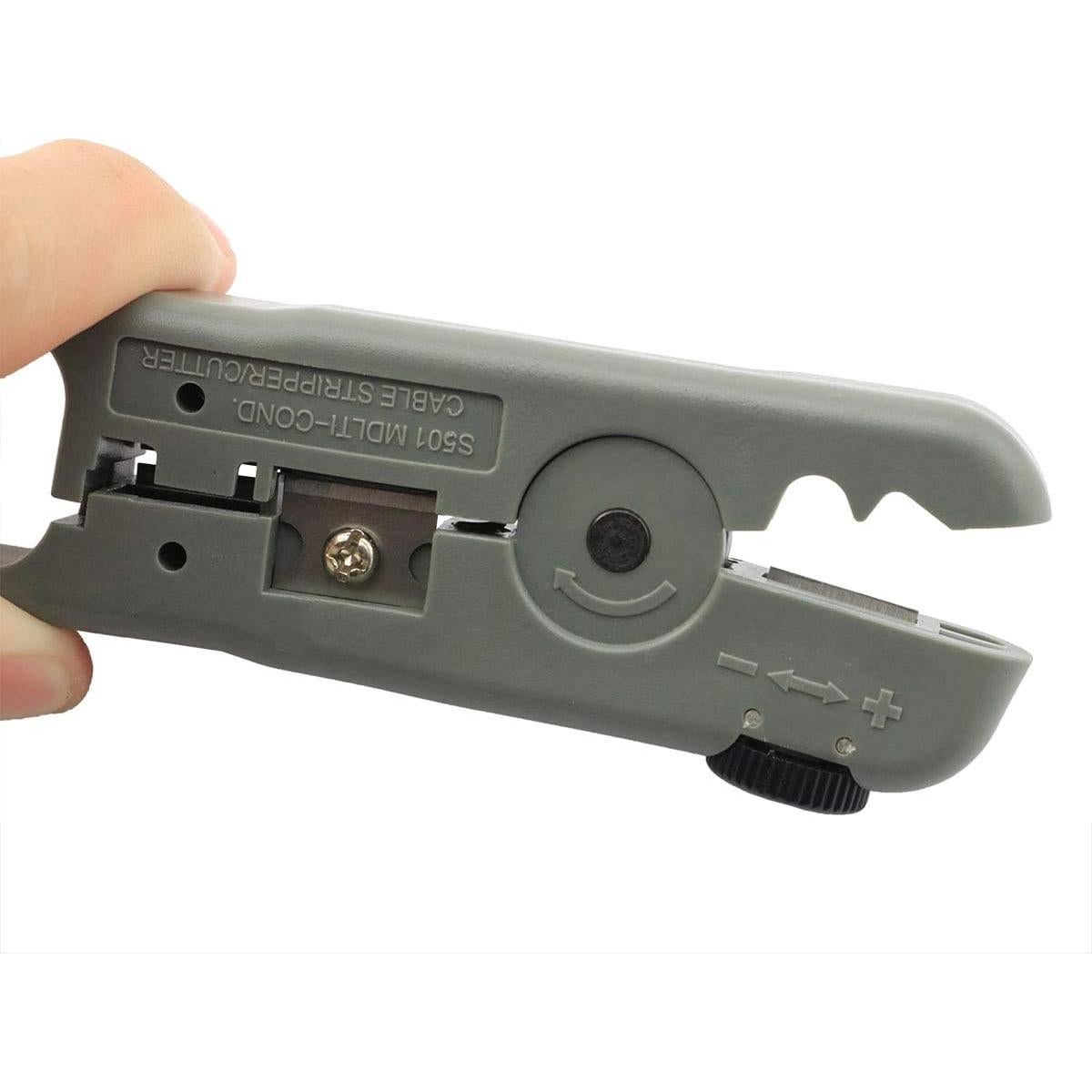 Destripador de Cable Coaxial ZRM&E 180mm Manual para Redes