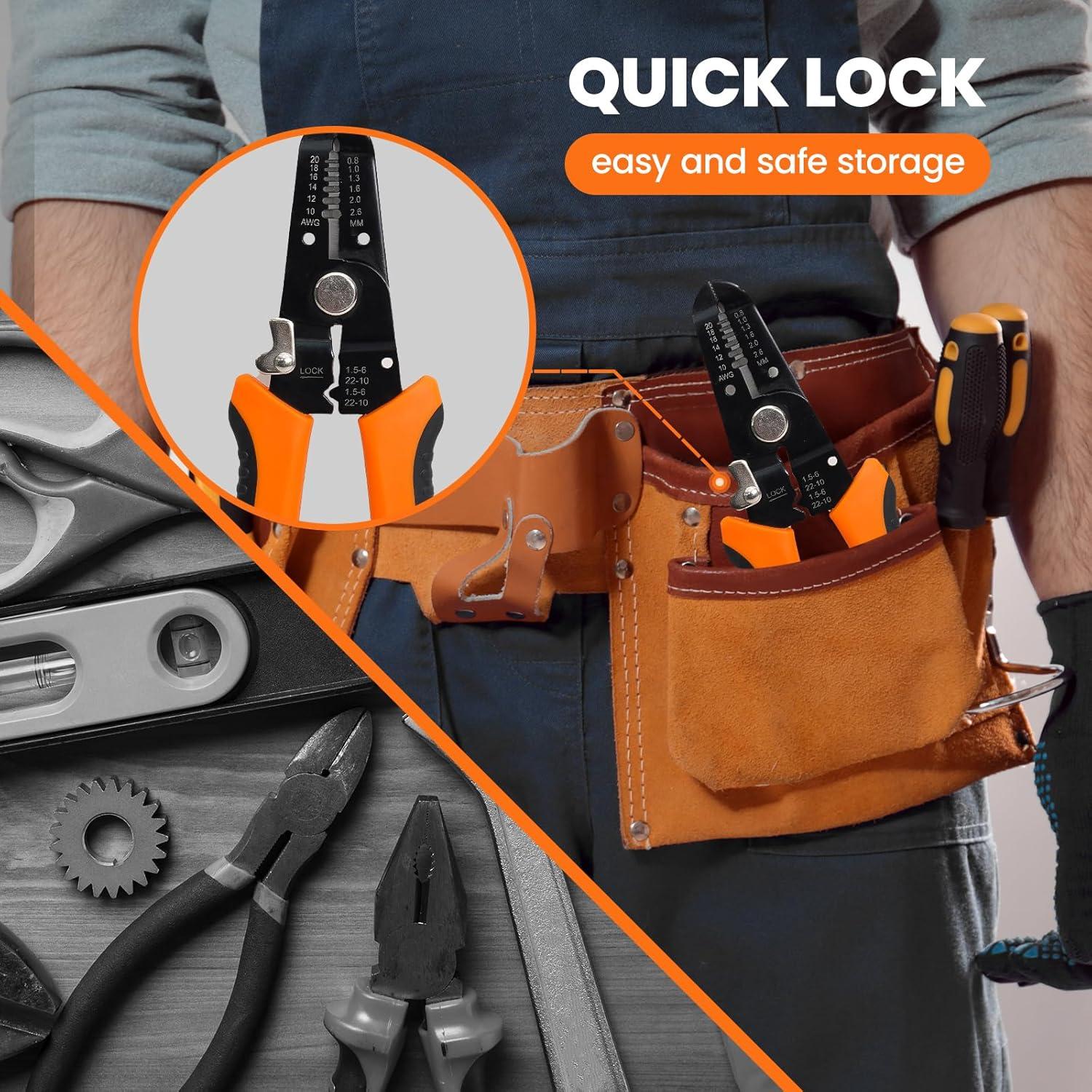 Pelacables Multifuncional HARDELL+ 19.05 cm 5 en 1 para 10-20 AWG