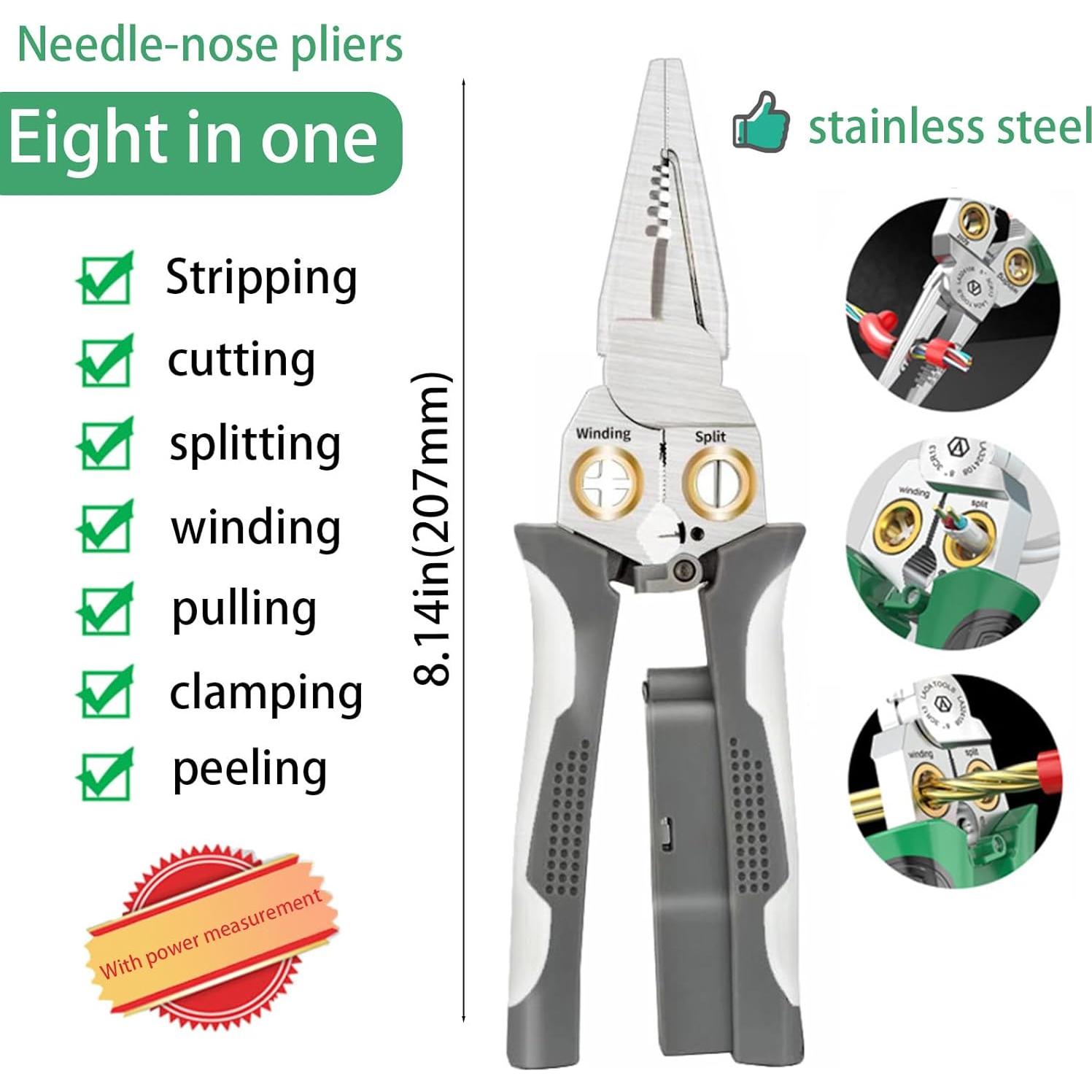 Pelacables 7-en-1 Boxonly WS03, acero inoxidable, 300g