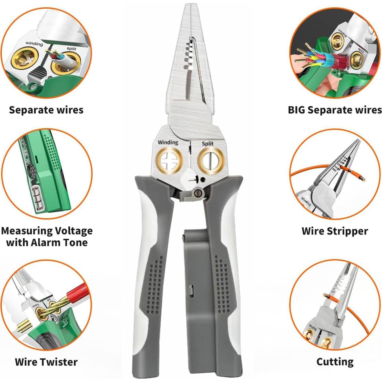 Pelacables 7-en-1 Boxonly WS03, acero inoxidable, 300g