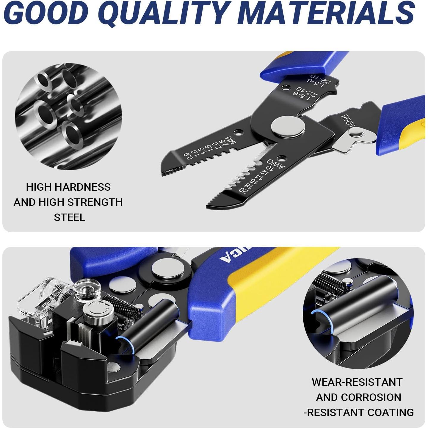 Juego de Herramientas Pelacables haisstronica 10-24 AWG Manual y Automático